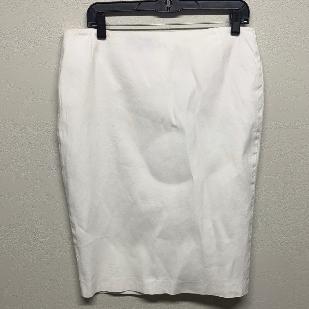 Lafayette 148 New York Classic Cream Pencil Skirt